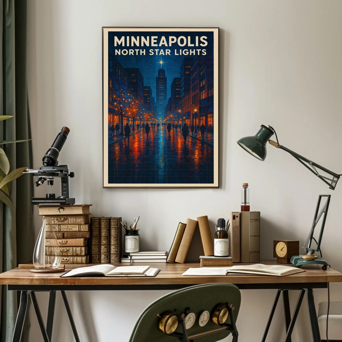 Minneapolis North Star Lights Poster