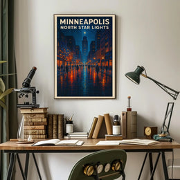 Minneapolis North Star Lights Poster