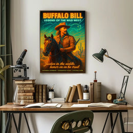 Legendary Wild West Cowboy Adventure Cultural or Heritage Poster
