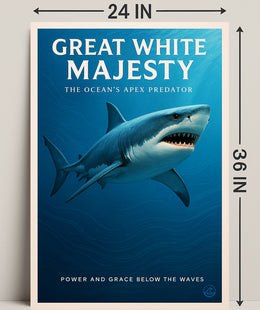 Great White Majesty Poster PosterGoat