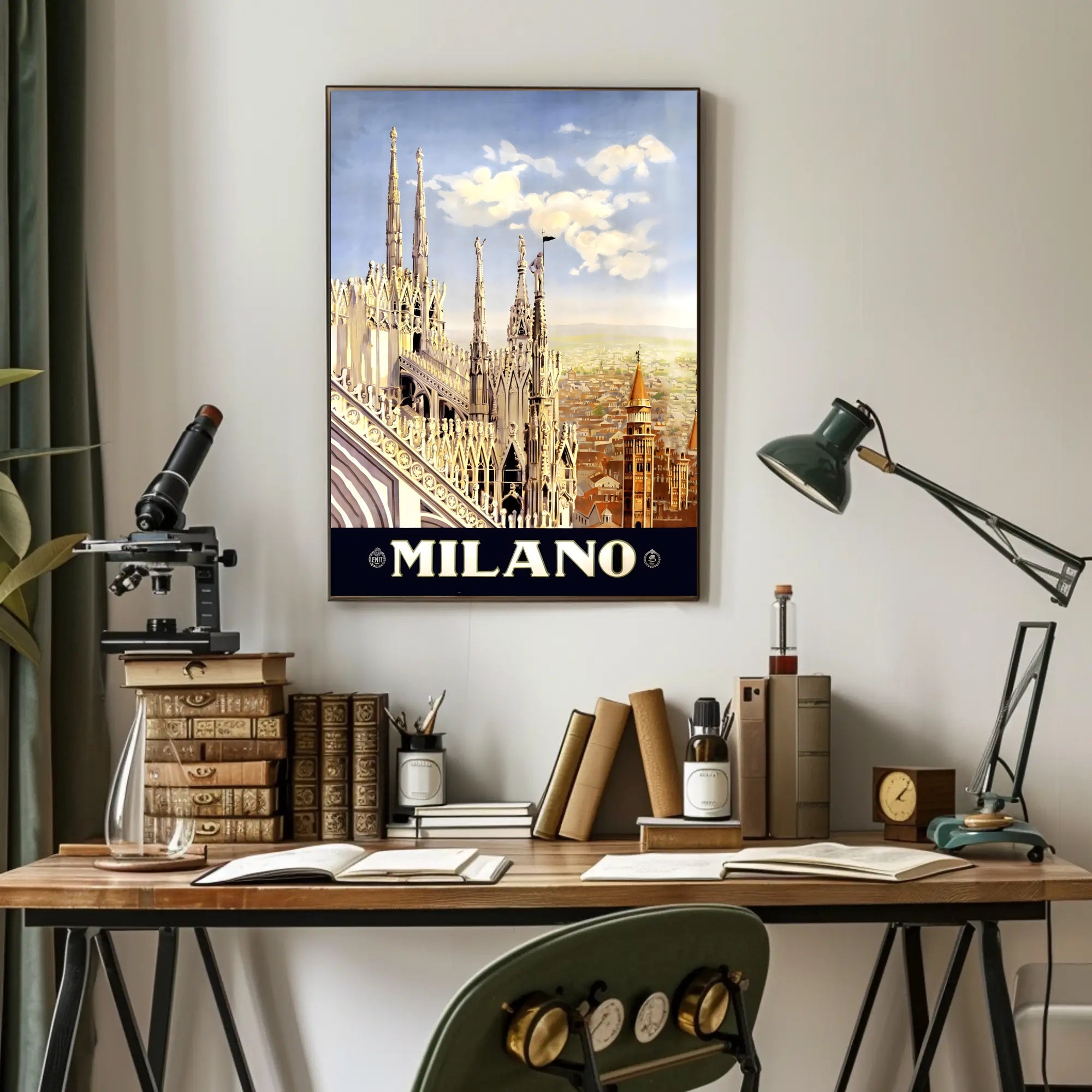 Vintage Milan Cathedral Poster