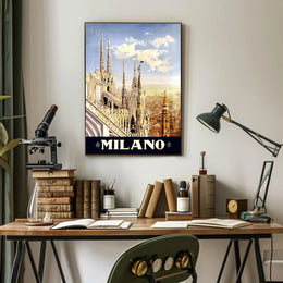 Vintage Milan Cathedral Poster