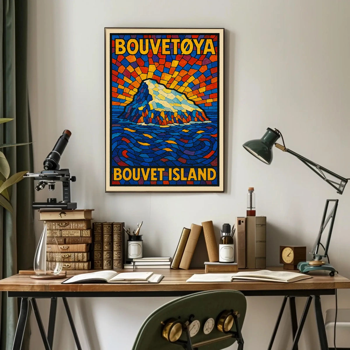 Bouvet Island A Stained Glass Tribute Poster
