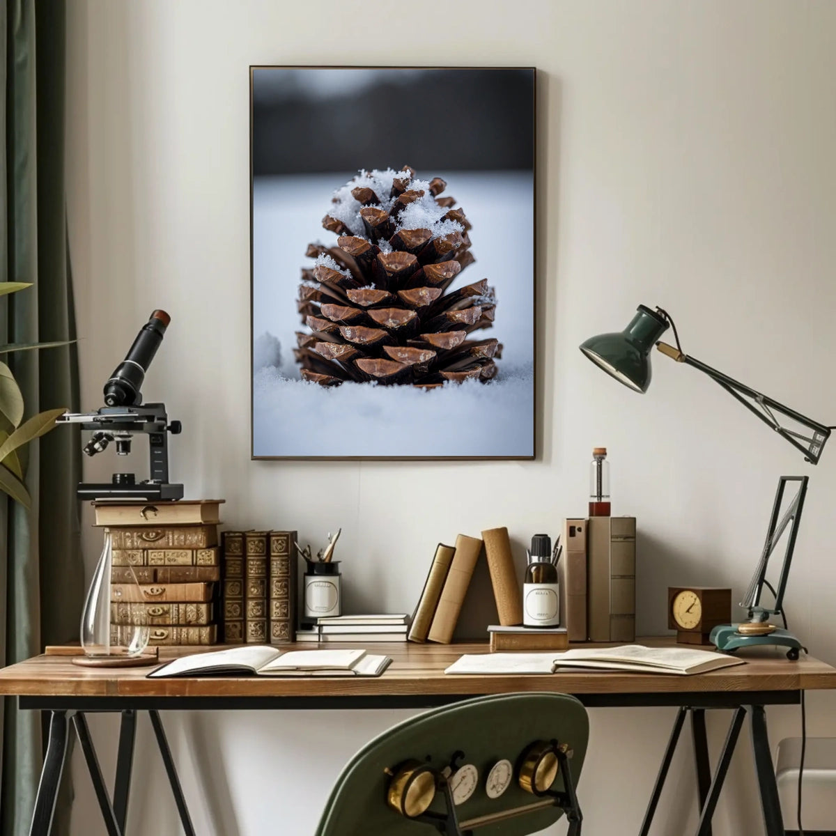 Winter Pinecone Poster