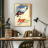 1950 World Ski Championships Poster