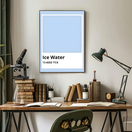 Minimalist Ice Water Color Swatch Art Poster PosterGoat