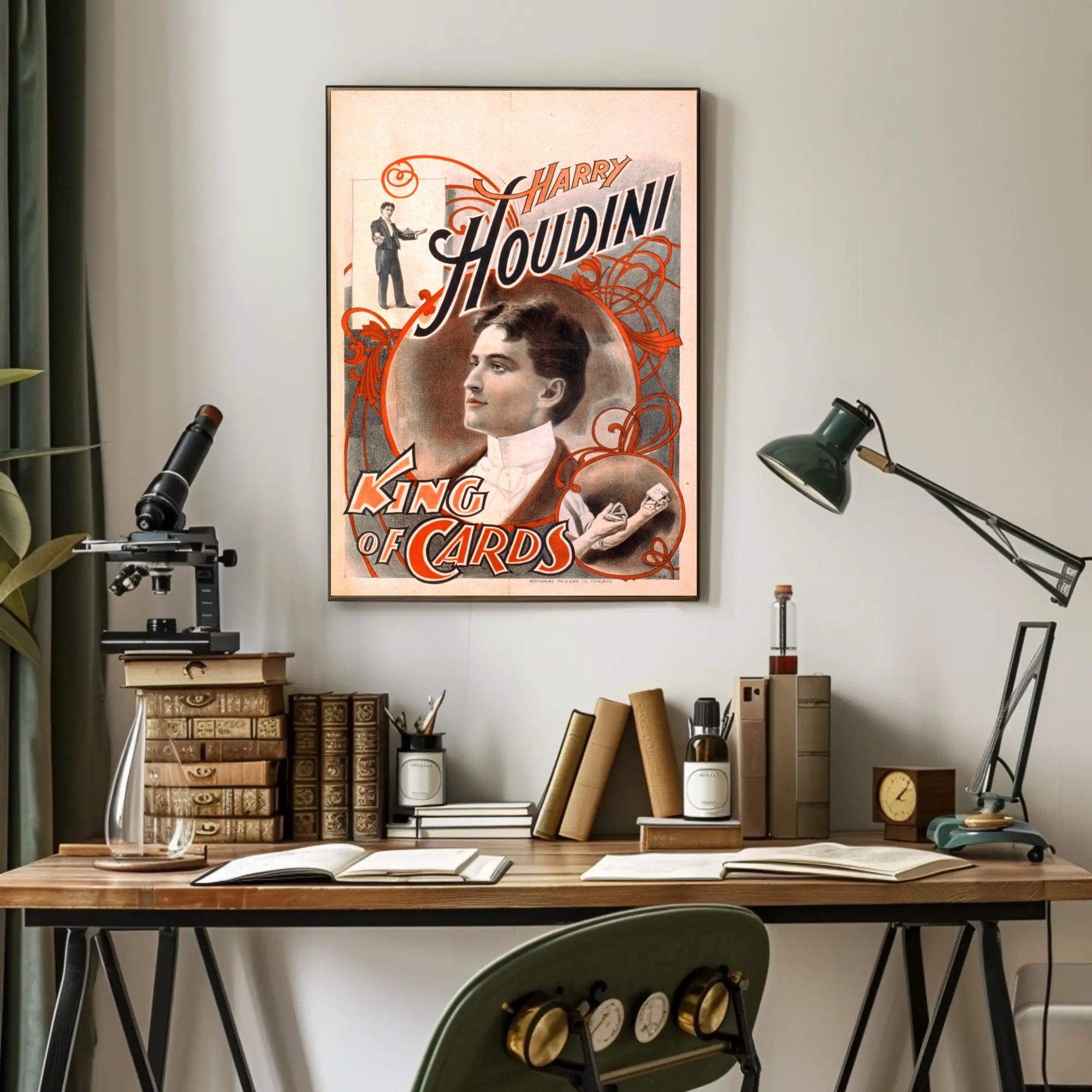 Harry Houdini Magic Performer Vintage Historical Poster