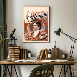Harry Houdini Magic Performer Vintage Historical Poster