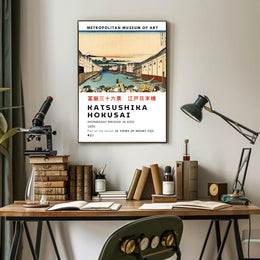 Katsushika Hokusai Ihonbashi Bridge in Edo Poster