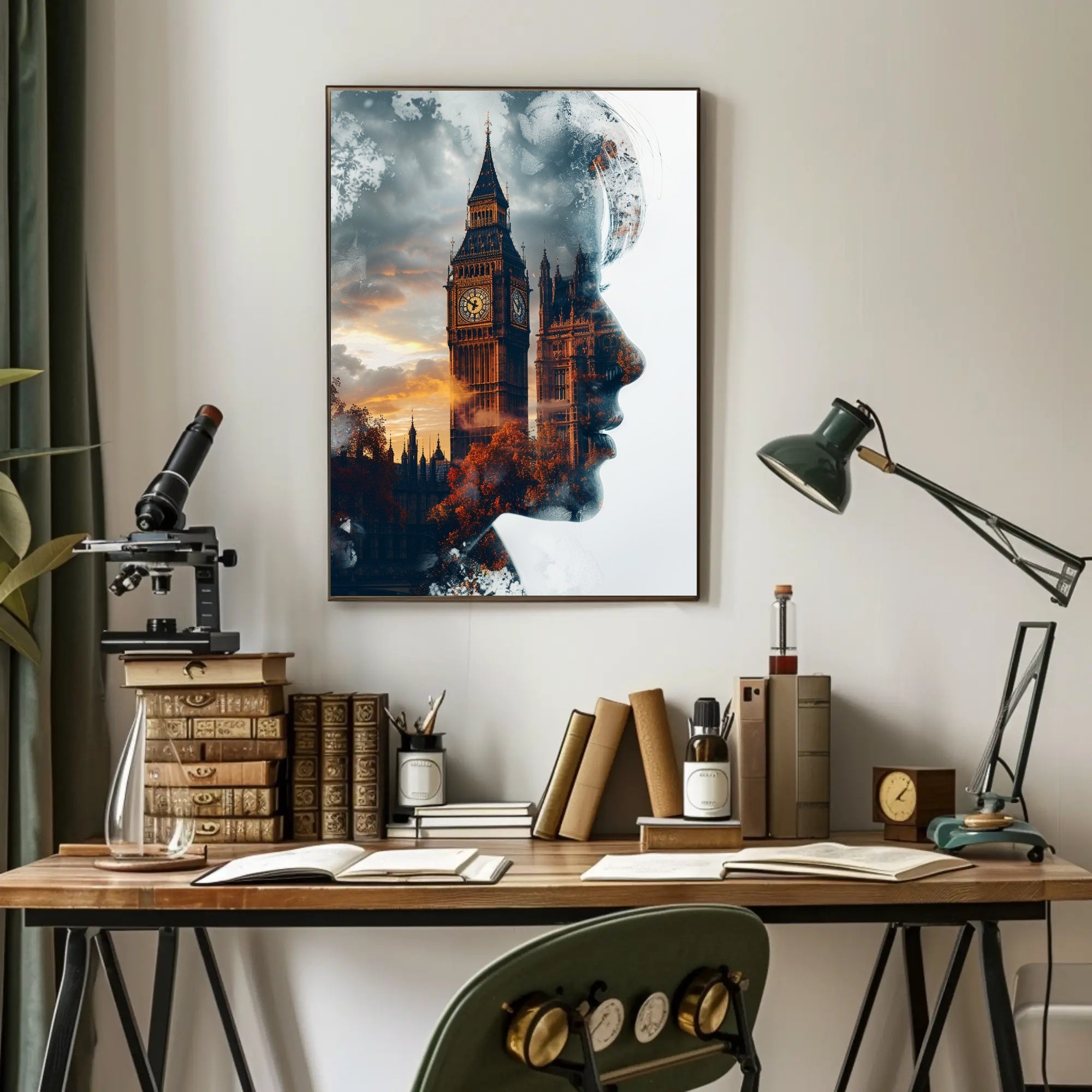 Reflections of London Art Print Poster for Home Decor and Wanderlust Enthusiasts PosterGoat