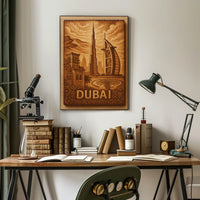 Dubai Cityscape Poster Fusion Of Tradition And Modernity