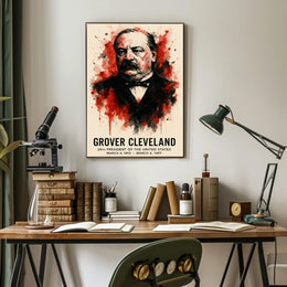 Grover Cleveland Watercolor Art: Historical or Presidential Poster