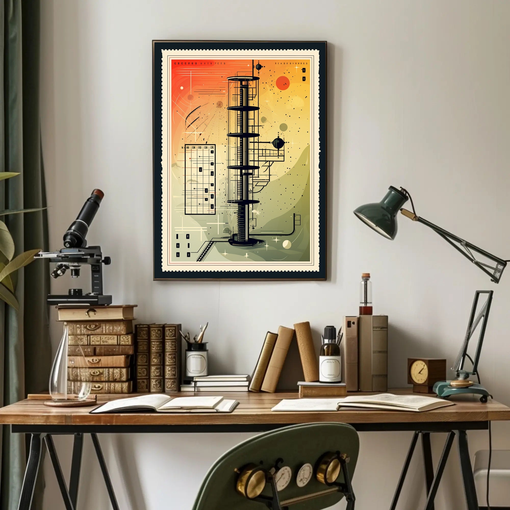 Futuristic Tower Design Poster