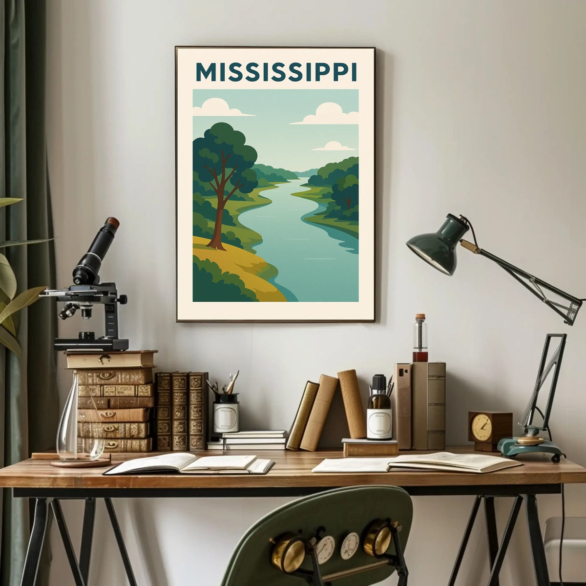 Mississippi River Landscape Poster