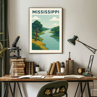 Mississippi River Landscape Poster