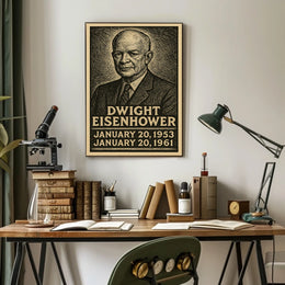 Dwight Eisenhower Travel Retro Heritage Poster