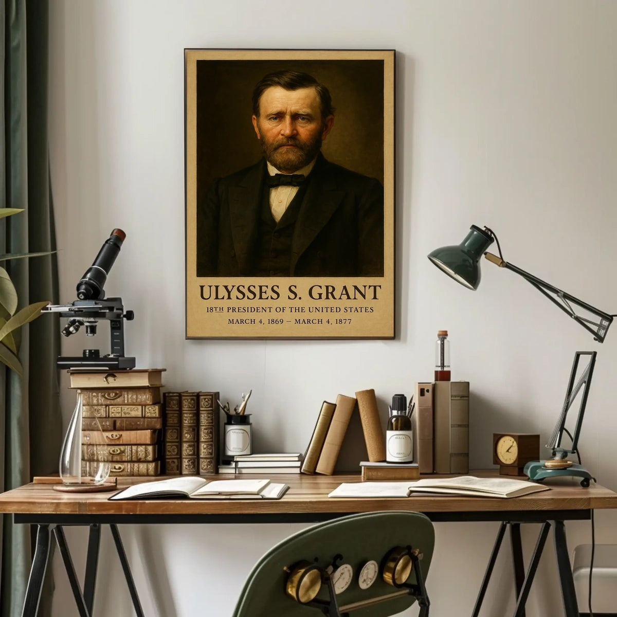 Ulysses S. Grant Historical Leadership Presidential Poster