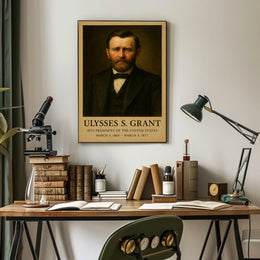 Ulysses S. Grant Historical Leadership Presidential Poster