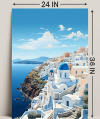 Santorini Serenity Poster PosterGoat