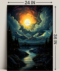 Celestial Nightscape Poster