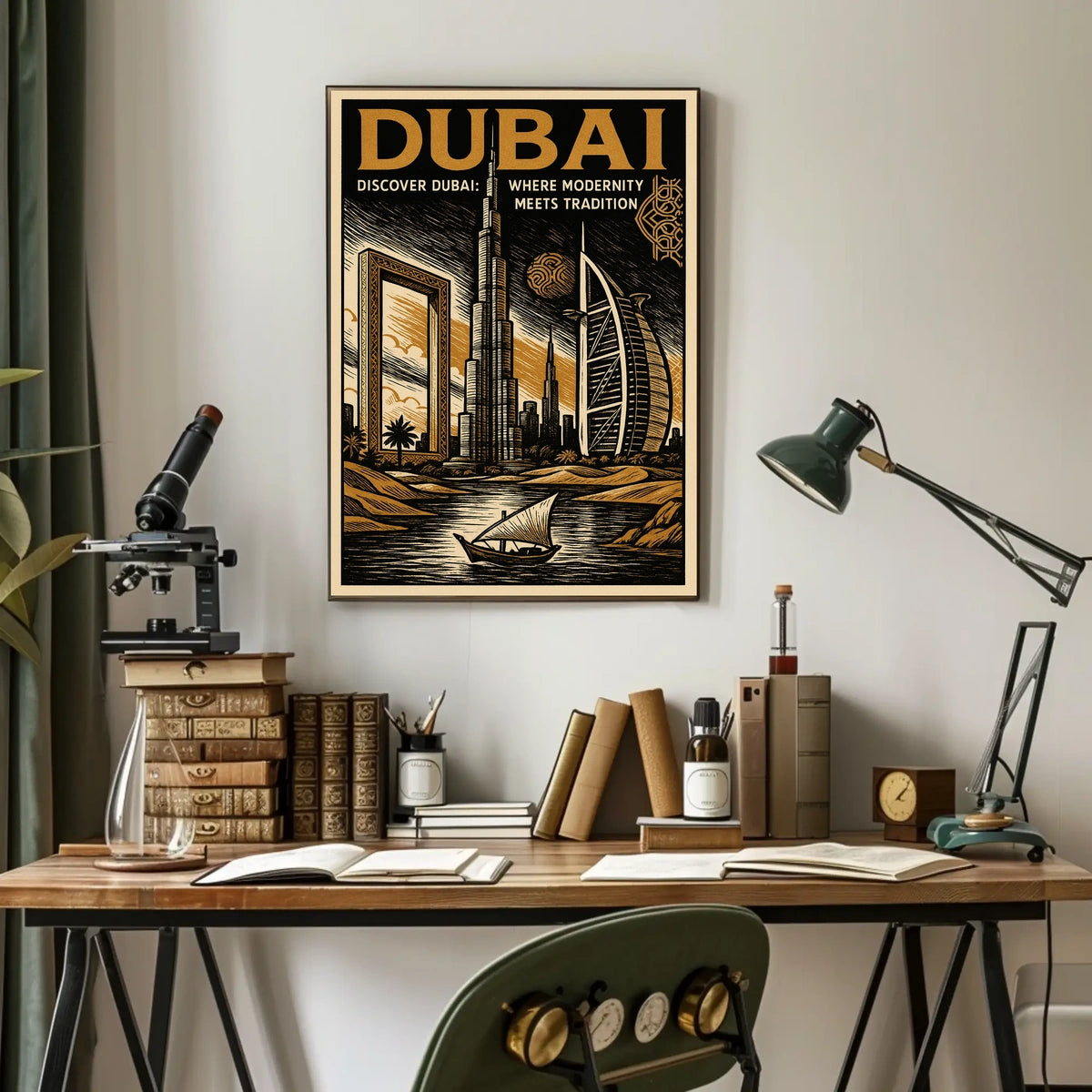 Dubai Poster Modernity Meets Tradition Wall Art For Home