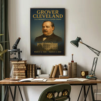 Grover Cleveland Vintage American Presidential Historical or Presidential Poster PosterGoat