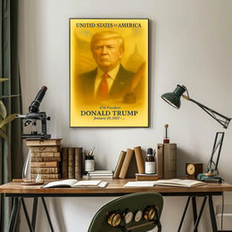Donald Trump 47th President of the United States Vintage Watercolor Poster