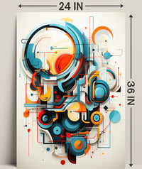 Abstract Geometric Symphony Abstract Poster PosterGoat