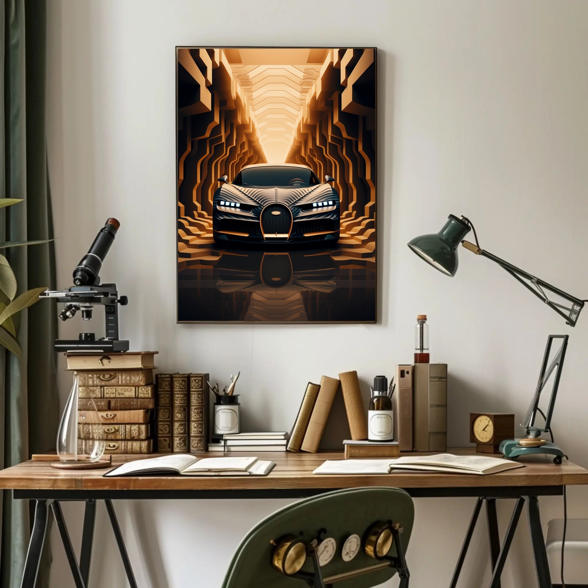 Futuristic Elegance on Wheels Poster PosterGoat