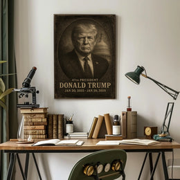 Trump 47th Presidency Portrait Patriotic Poster