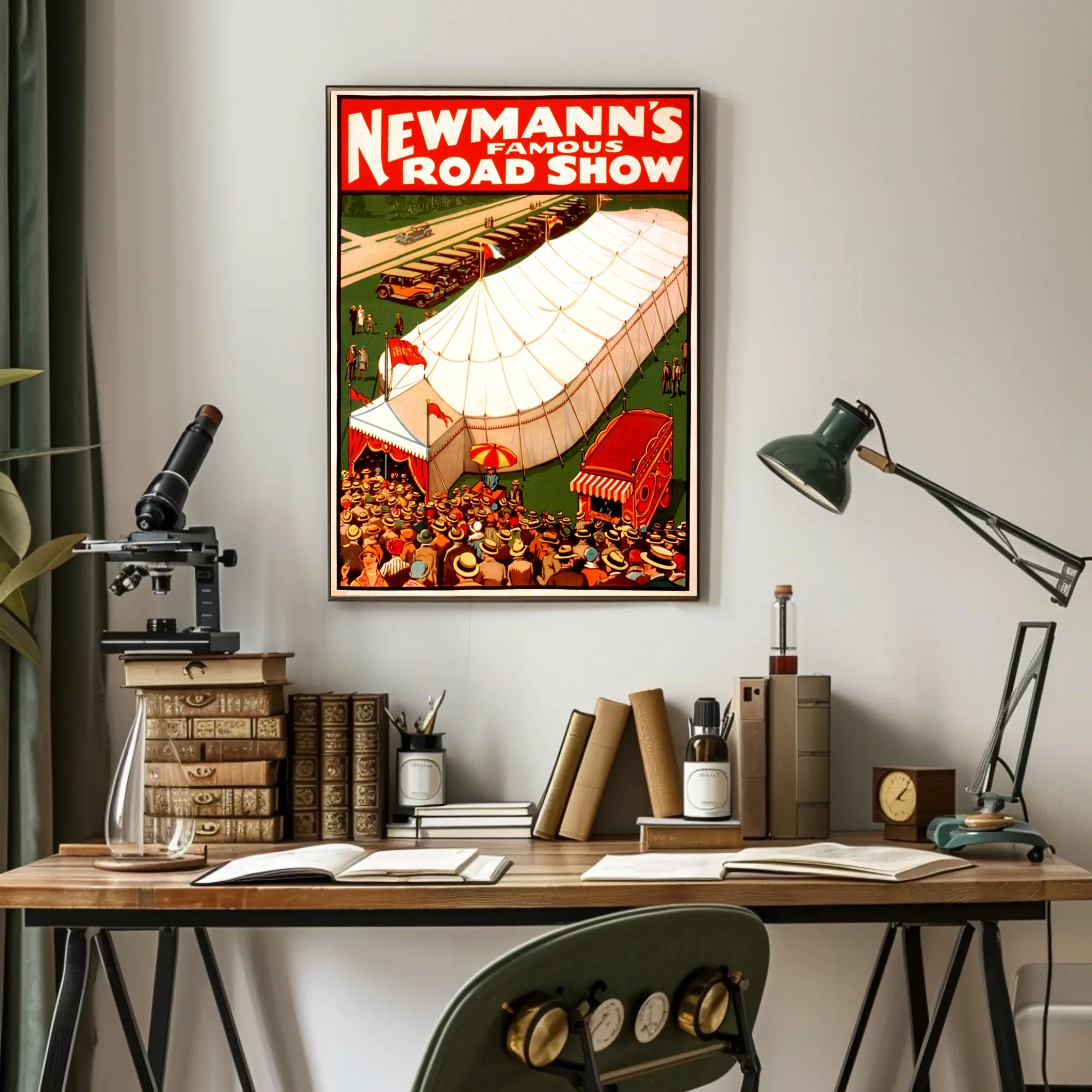 Newmann's Famous Road Show Vintage Cultural Poster