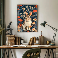 Enchanted Garden Rabbit William Morris Art Poster