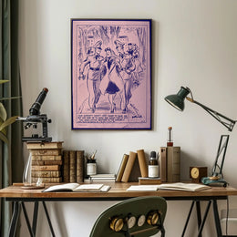 1942 Marine Camaraderie Vintage WWII Art Print