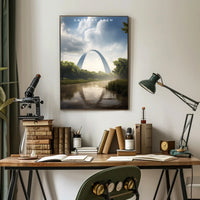 Gateway Arch Scenic Travel Poster Landscape Print
