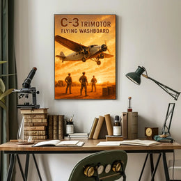 C-3 Trimotor - Flying Washboard Poster PosterGoat