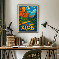 Zion National Park Utah Poster