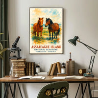 Assateague Island Wild Horses National Park Poster