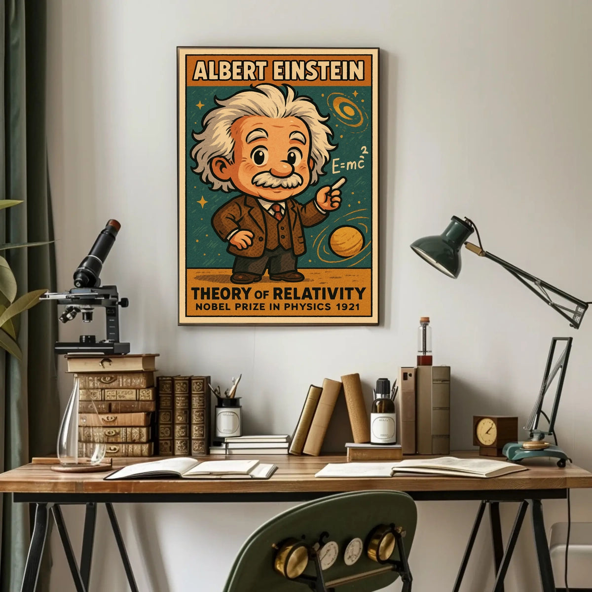 Albert Einstein Relativity Vintage Science Lovers Poster
