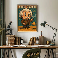 Albert Einstein Relativity Vintage Science Lovers Poster