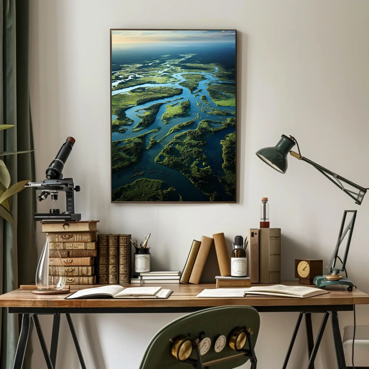 Serene River Landscape Poster