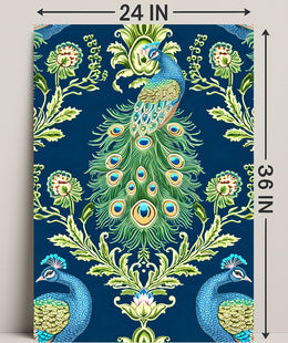 Majestic Peacock Elegance William Morris Art Poster