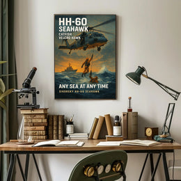 HH60 Seahawk  Any Sea at Any Time Poster PosterGoat