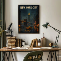 New York City at Night Poster