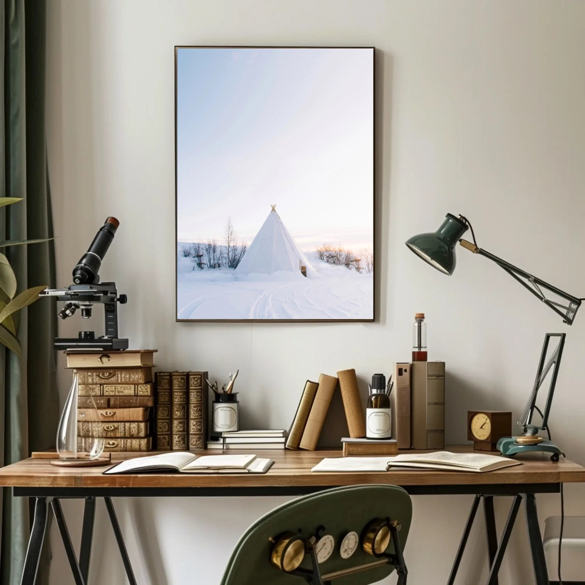 Tranquil Winter Landscape Minimalistic Artistic Poster