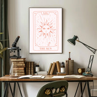 The Sun Tarot Card Abstract Wall Art Poster PosterGoat