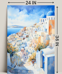 Santorini Serenity Poster