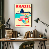 Discover Brazil With Braniff Airways Poster