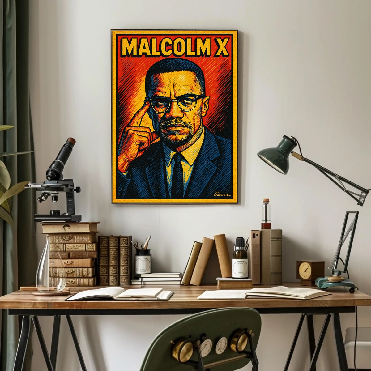 Malcolm X Iconic Leader Poster