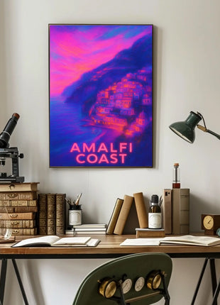 Amalfi Coast Poster Wall Art for Coastal Decor 18x24