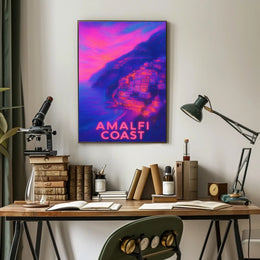 Amalfi Coast Poster Wall Art for Coastal Decor 18x24